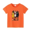 New Summer Basketball Print Tee Tops, Boy's Round Neck Casual Short Sleeve Comfortable Soft Versatile Kid T-shirt 5