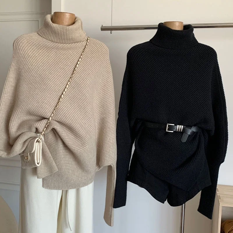 Autumn Women Turtleneck Sweater Casual Knitwear