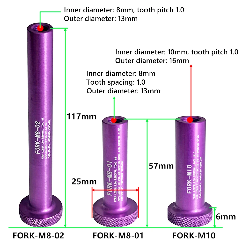 1-3Pcs Bike Fork Spring Damper Removal Tool Fork Lower Leg Remover for FOX 32 34 36 38 SC TC Front Fork Maintenance Disassembly