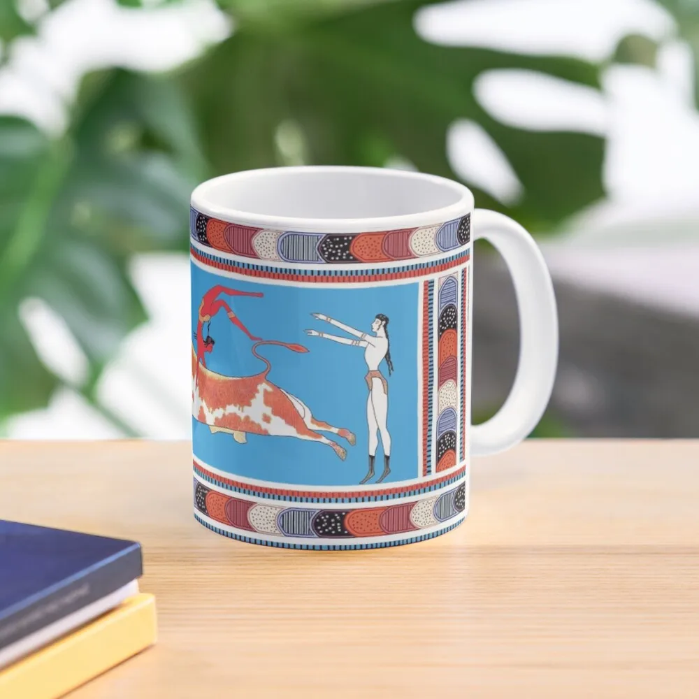 

Minoan Bull Leaping Toreador Fresco Restoration Coffee Mug Pottery Cups Custom Cups Mug