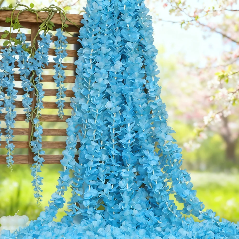 5/10 Stück 100cm Seiden-Kunstblumen Sakura-Girlande für Hochzeit, Garten, Bogen, Romantische Heimdekoration, DIY-Geschenke im Trend
