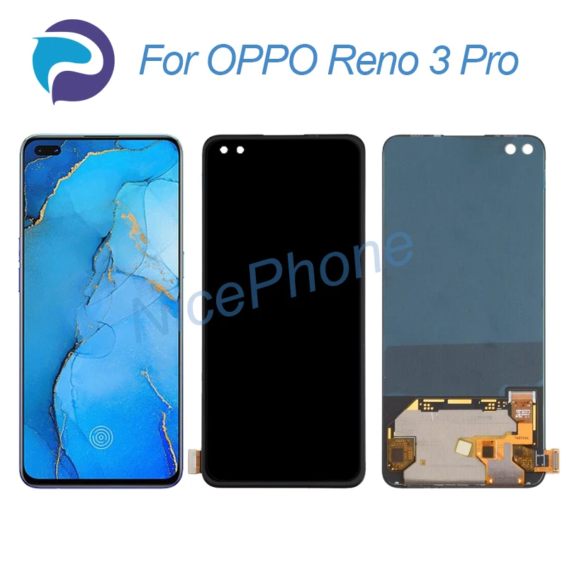 

ЖК-дисплей для OPPO Reno 3 Pro сменный сенсорный экран дигитайзер CPH2035, CPH2037, CPH2036,Reno 3 Pro 4G экран ЖК-дисплей