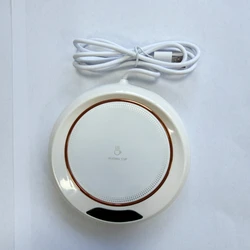 Smart Digital Display USB Cup Warmer - Constant Temperature Mug Heating Coaster - USB Type - C (White)