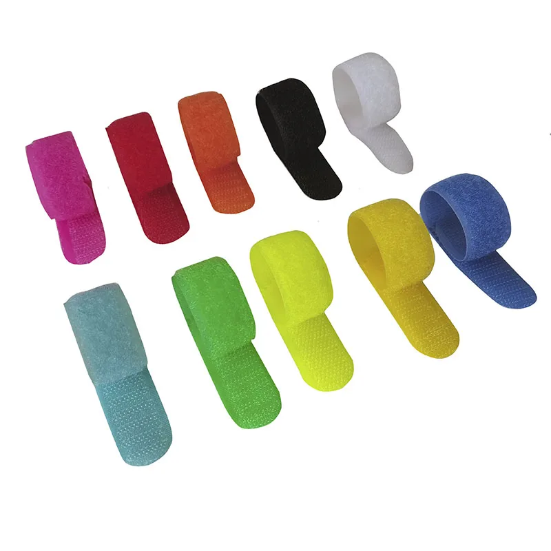 100 stücke angepasst ihr logo nylon reverse schnalle hakens ch laufe band kabelbinder gurte klebrige linie finishing dir 100 stücke – Detail 6