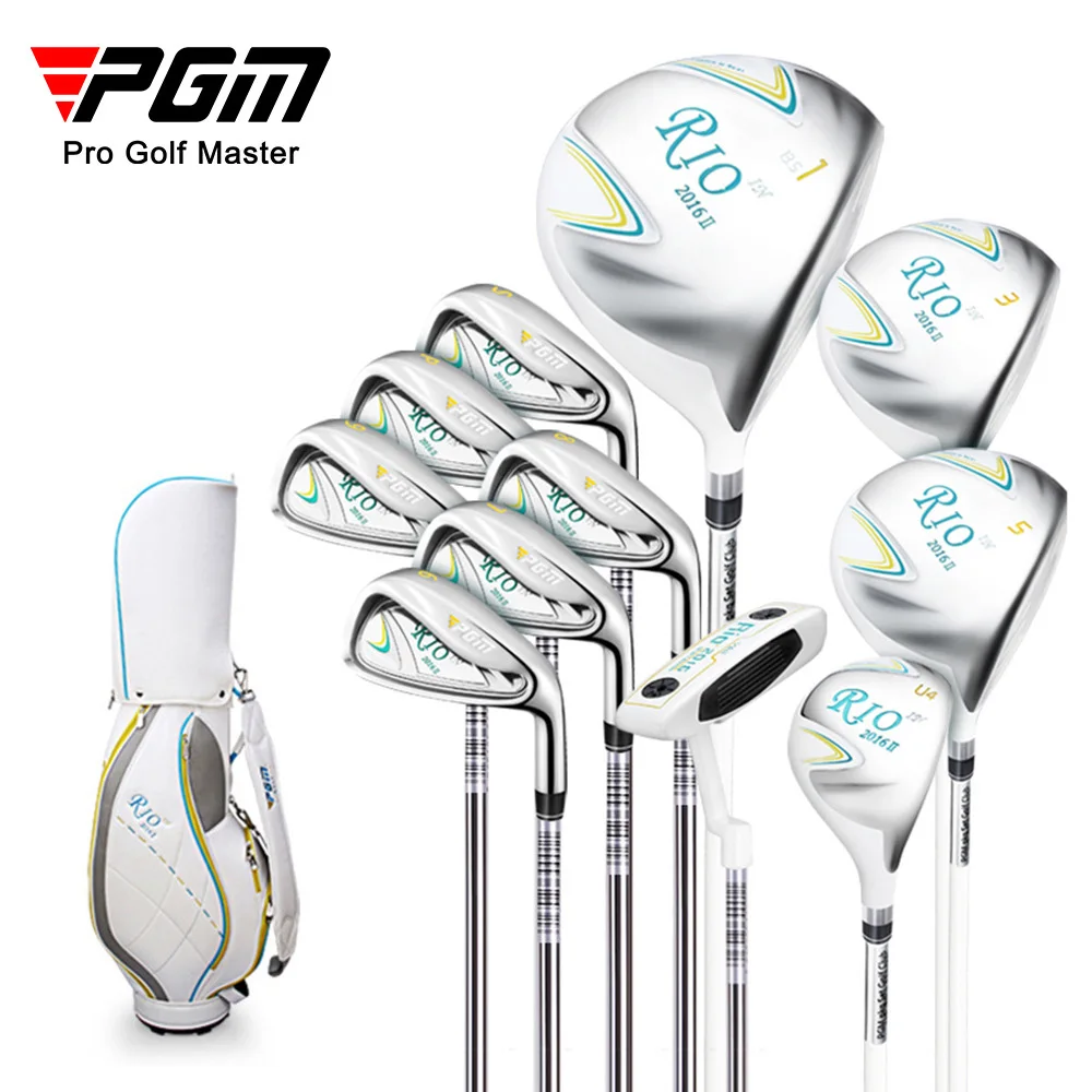 

PGM Ladies Golf Clubs Complete Set 13.5 L Flex Carbon Shaft With Golf Bag RIO II Beginner Training Club Large Volume Forgiveness