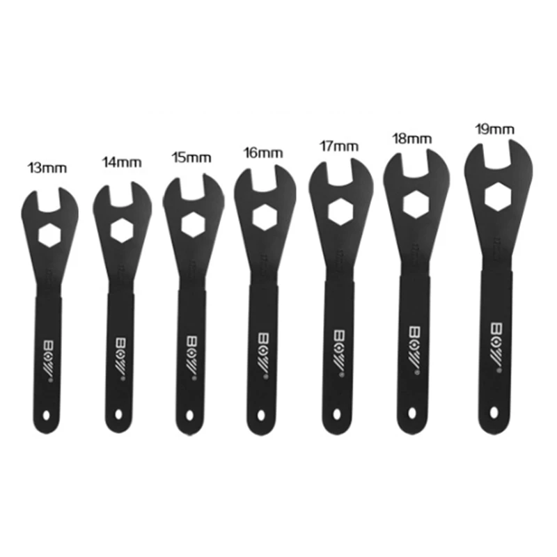 

Hot Carbon Steel Bicycle Spanner Wrench Spindle Axle Bicycle Bike Repair Tool Fit for 13mm 14mm 15mm 16mm 17mm 18mm Cone