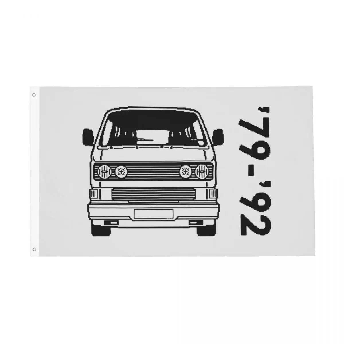 Tipo 2 T3 Vw Bus Flags Double Sided Outdoor Banner All Weather Hanging Decoration 90X150Cm