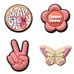 Peace Shoe Charm - Fun & Stylish Decoration for Footwear and Accessories (Lotus Color)