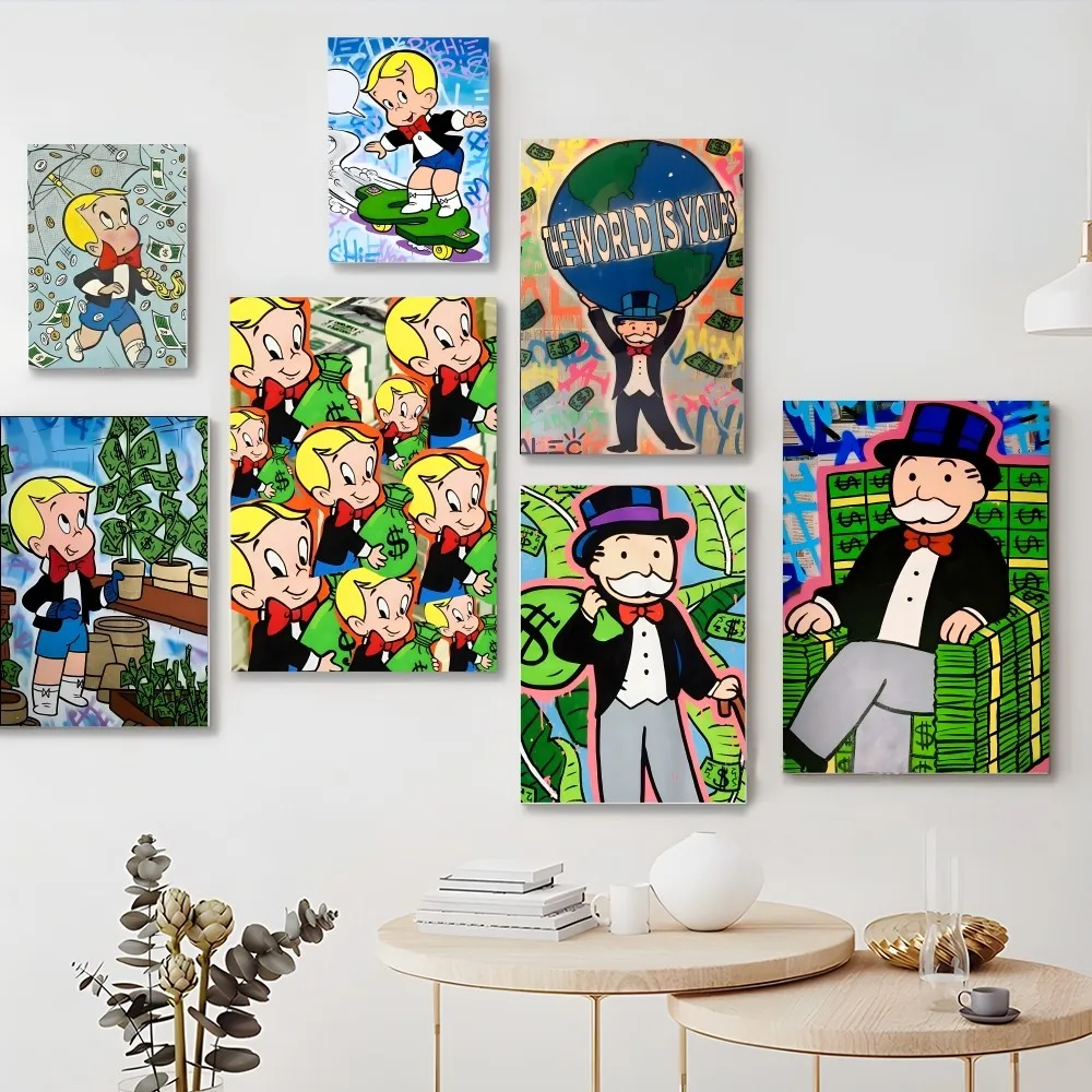 Monopy C23Loading Out Bank Poster Autoadesivo Art Poster Retro Kraft Paper Sticker Diy Room Bar Cafe Vintage Decorativo