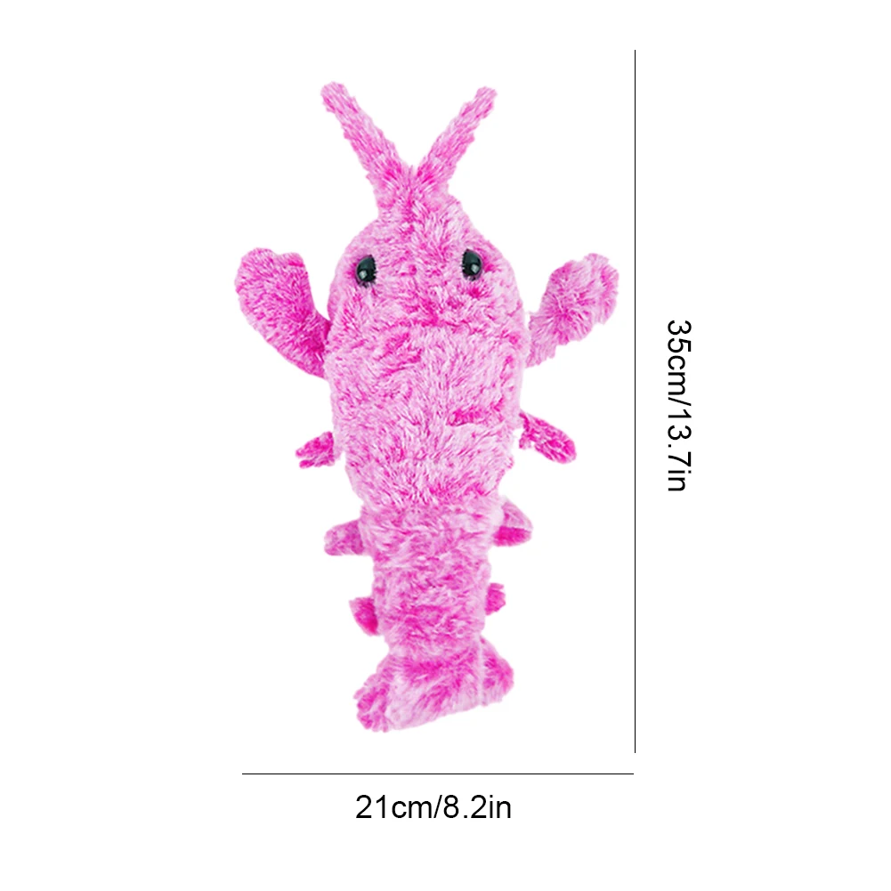 USB Charging Floppy Lobster Cats Toy Cute Interactive Shrimp Dog Toys Washable Electric Dancing Lobster Toy Pet Supplies 6