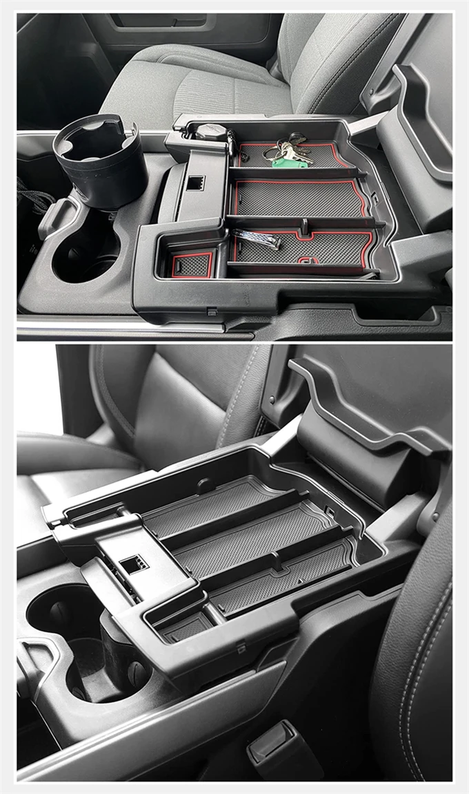 Boîte de Rangement pour Voiture avec Double Port USB