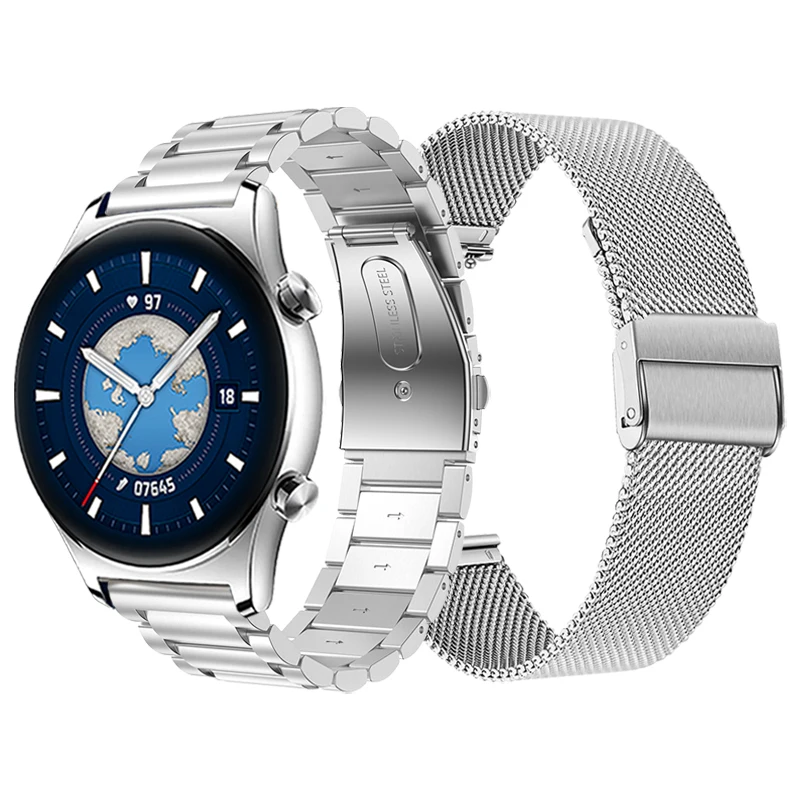 Cinturino In Acciaio Inossidabile Per Honor Watch Gs 3/Gs Pro/Magicwatch 2 46Mm 42Mm Cinturino In Rete Metallica Per Honor Watch Es Bracciale Di Ricam