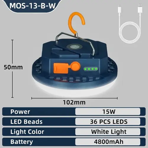 Rechargeable Camping Lights Outdoor Magnetic Suction Tent Lanterns Maintenance Emergency Lights High Light Flashlights 13500mah - Image 12