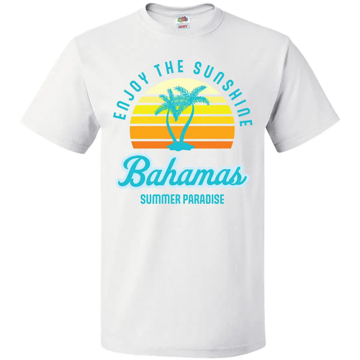 Inktastic Goditi Il Sole Bahamas Summer Paradise T Shirt Palm Trees Beach Maniche Lunghe O Corte