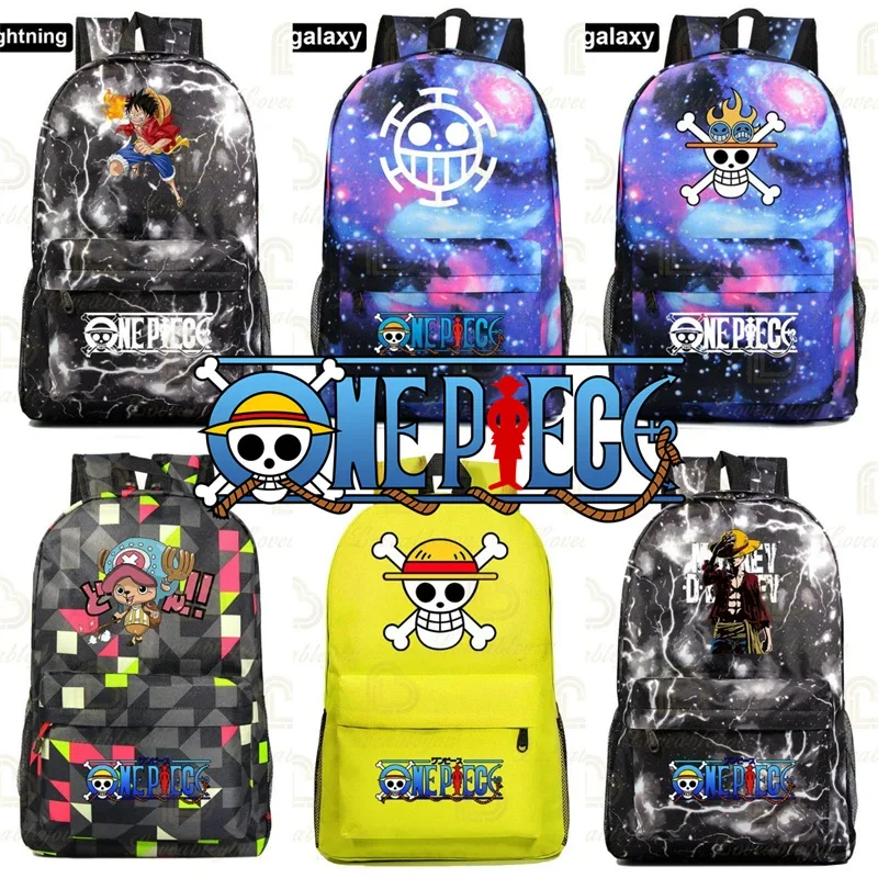 Marshall D Teach One Piece-mochila Luffy Zoro para niños y niñas