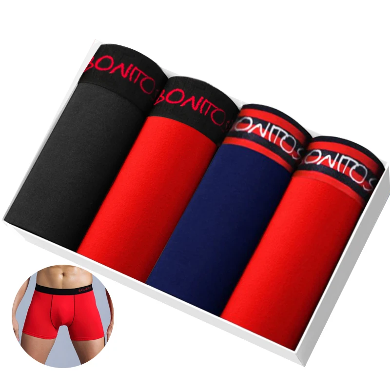 

4Pcs Cotton Boxers Homme For Men's Panties Sexy Male Underwear Boxer Men Underpants Man Undrewear Boxershorts