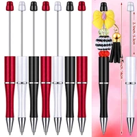 12Pcs Beadable Ballpoint Pens Plastic Xmas Bead Pen Ballpoint Pens Black Ink Ball Pen for Kids Students 2