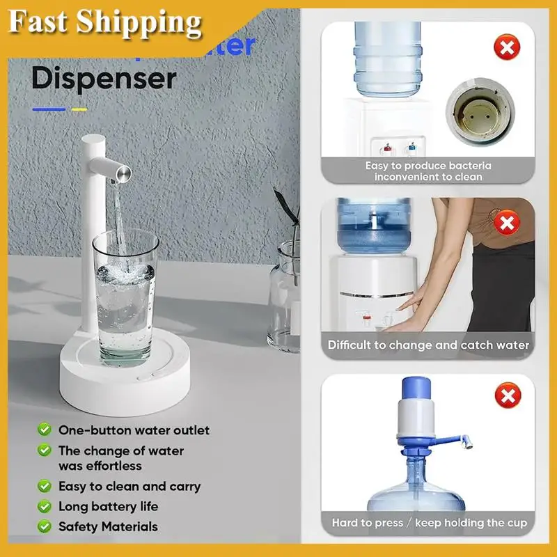 Countertop Water Bottle Dispenser Automatic Smart Electric Water Dispenser For 5 Gallon And Universal Bottles-A02P