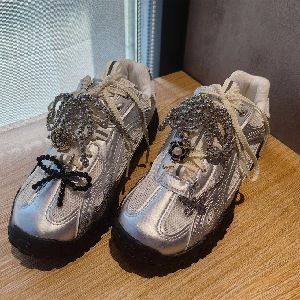 1PCS Clips Buckle Decorations Rhinestones Pearl Gem Casual Flower