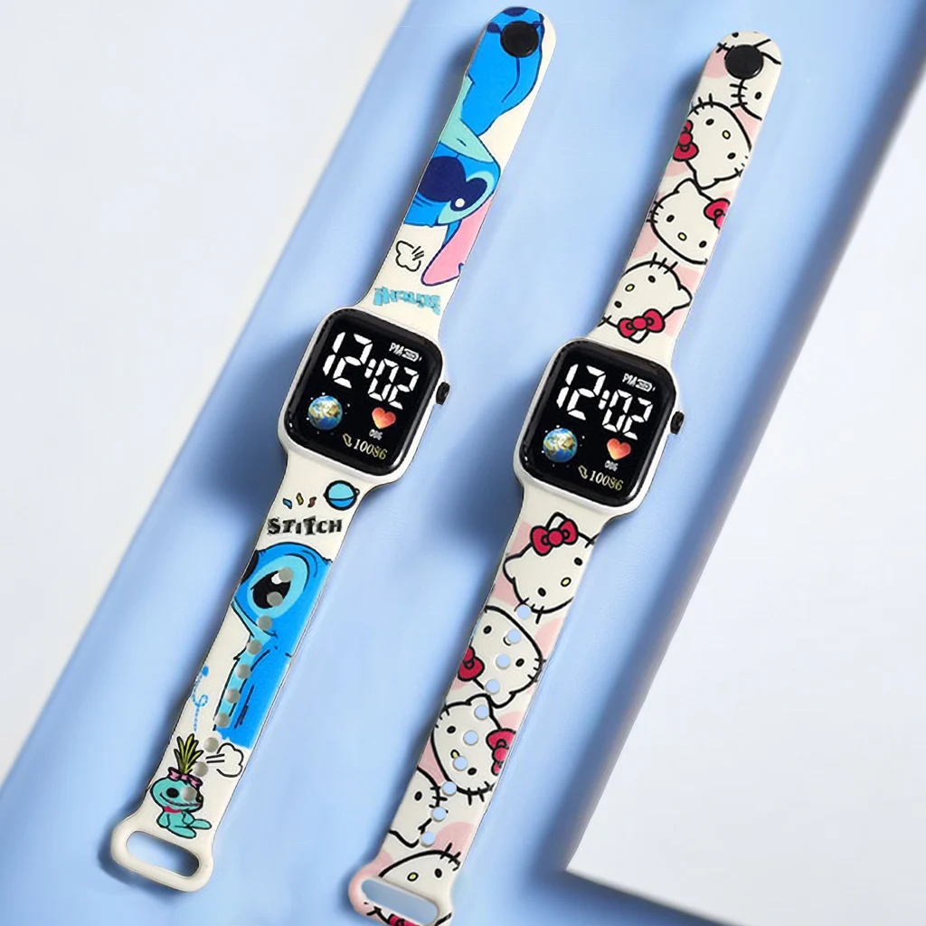Stitch-Reloj Inteligente Para Niños y niñas, cronógrafo Digital de Hello Kitty, nuevo