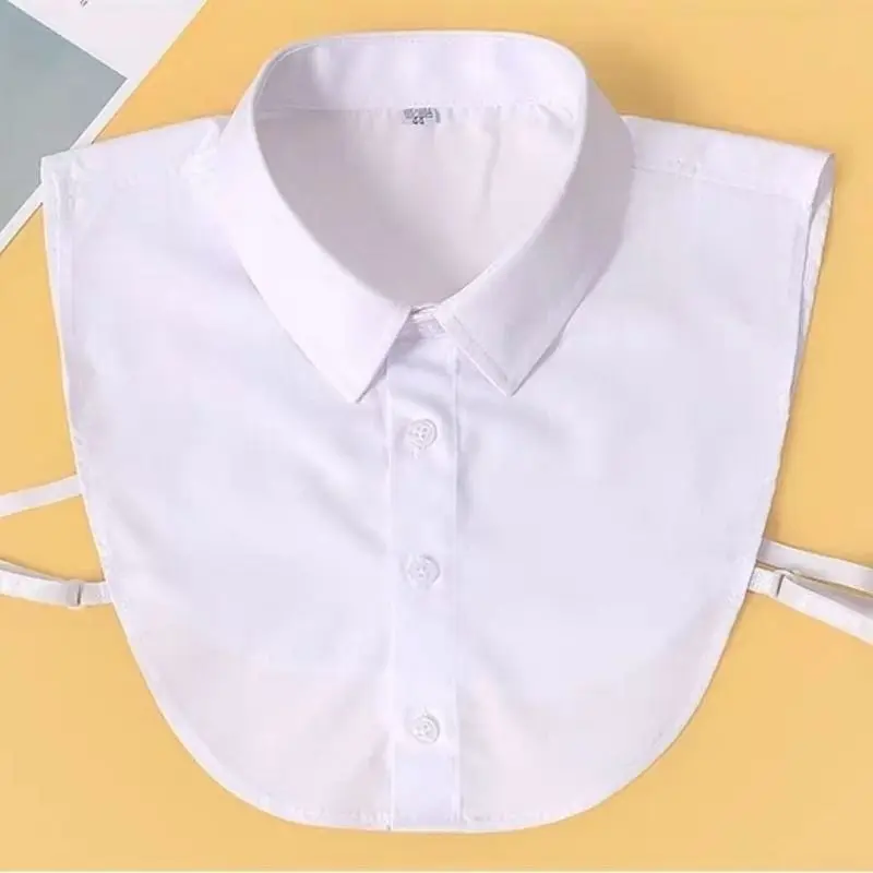 Men Shirts Fake Collar Business Wear Solid Color All-match Spring and Summer Cotton Formal Wear men shirts fake collar