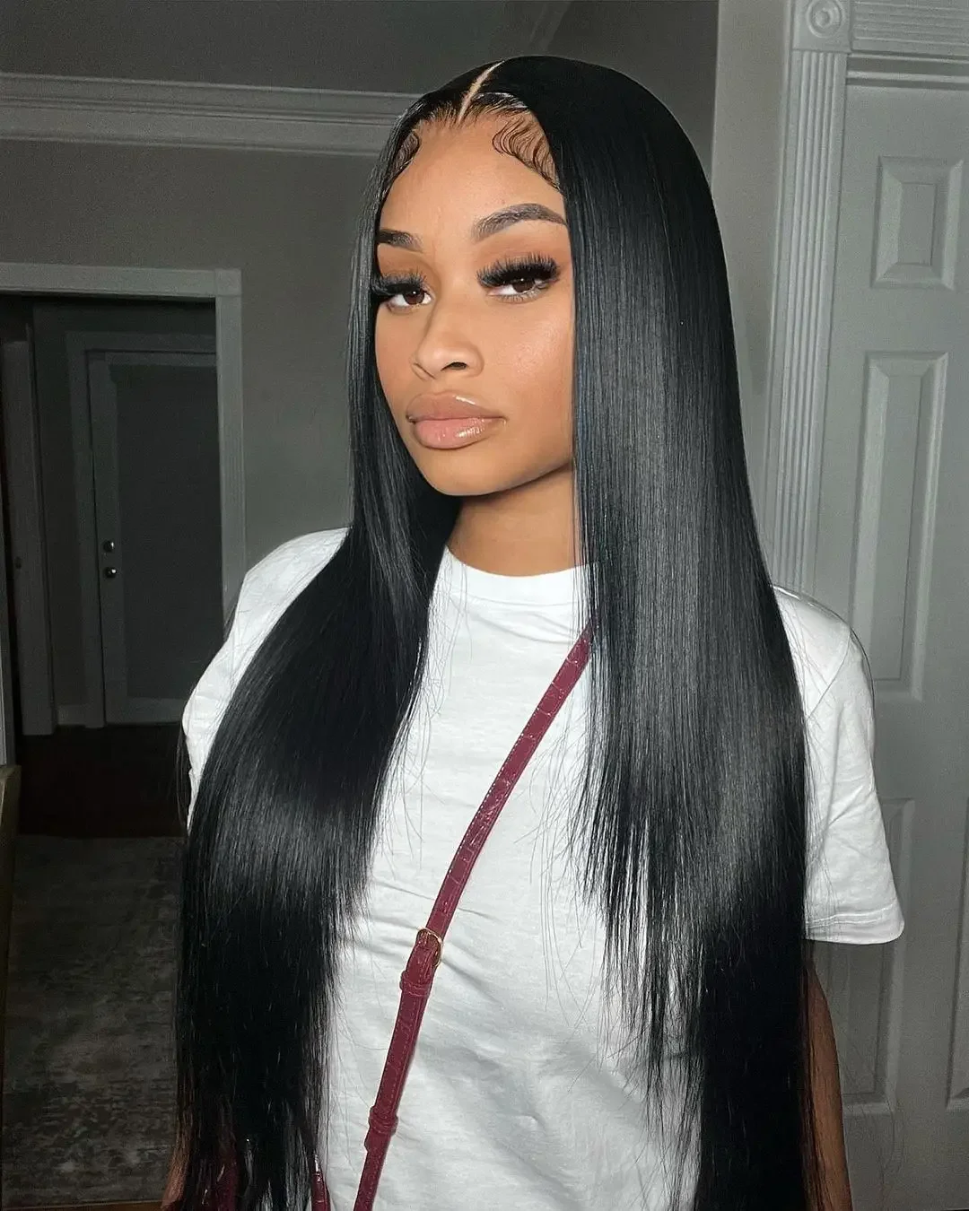 HD Lace Front Perücken 13x6 Glatte Echthaarperücken 250 % Dichte 30 36 Zoll 13x4 360 Full Lace Frontal Echthaarperücken für Frauen – Detail 15