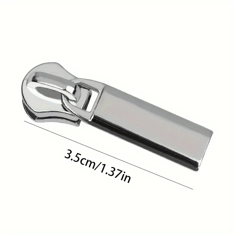 Assorted 5# Metal Zipper Pulls Zip Head Replacement For Baggage And Leather Crafts 20pcs Random Colors Delivery