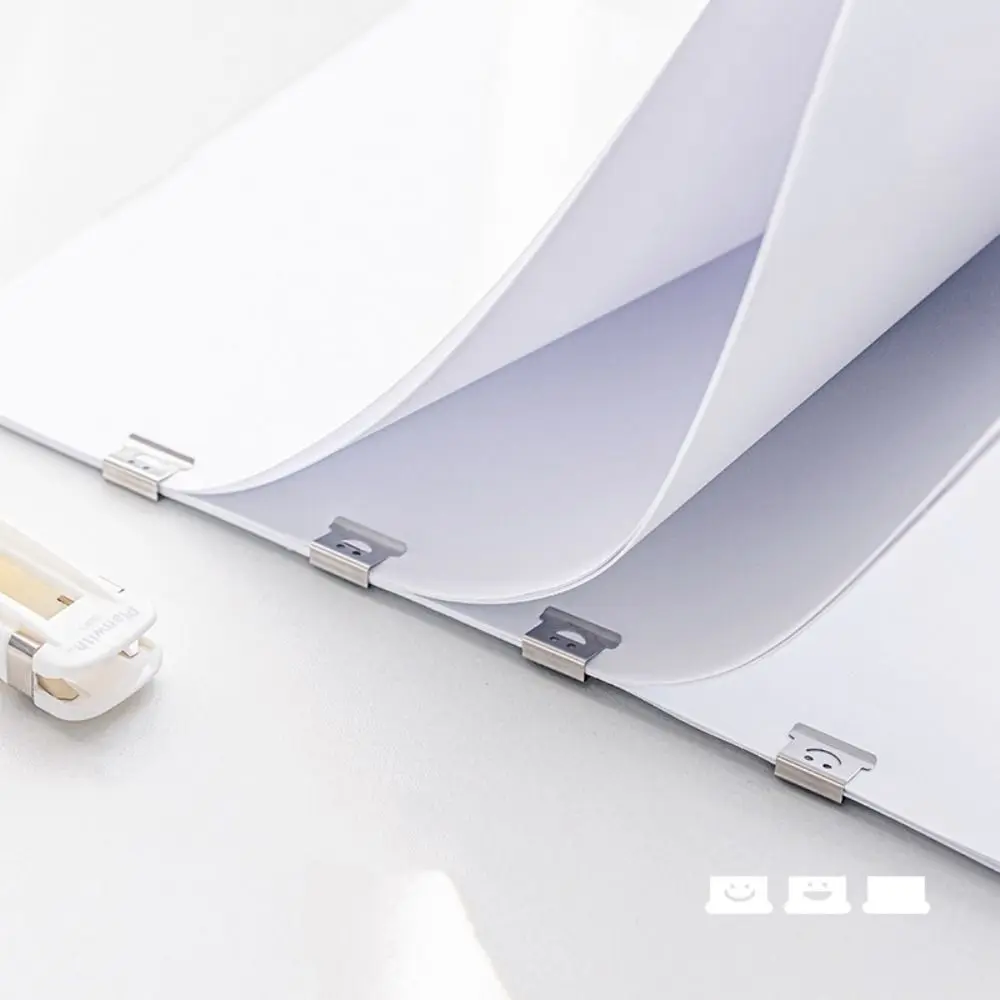 파란색 스테이플러 데이터 정렬 폴더 푸시 접이식 사무용품, 학생 문구 보관 및 바인딩 종이 클립 도구