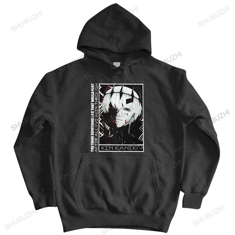 

Male Tokyo Ghoul Ken Kaneki hoodies Cotton hooded jacket Cool hoody Designer Harajuku Anime Manga hoodie Plus Size Appare