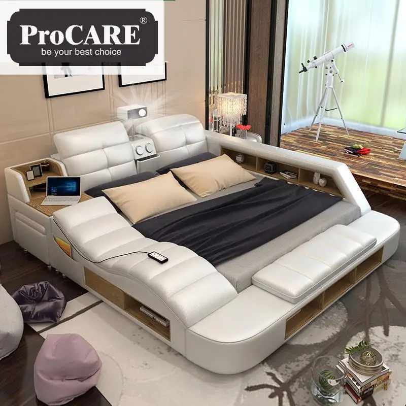 entrenador vendedor Anotar Proyector tatami moderno minimalista multifuncional masaje cama de cuero  genuino| | - AliExpress