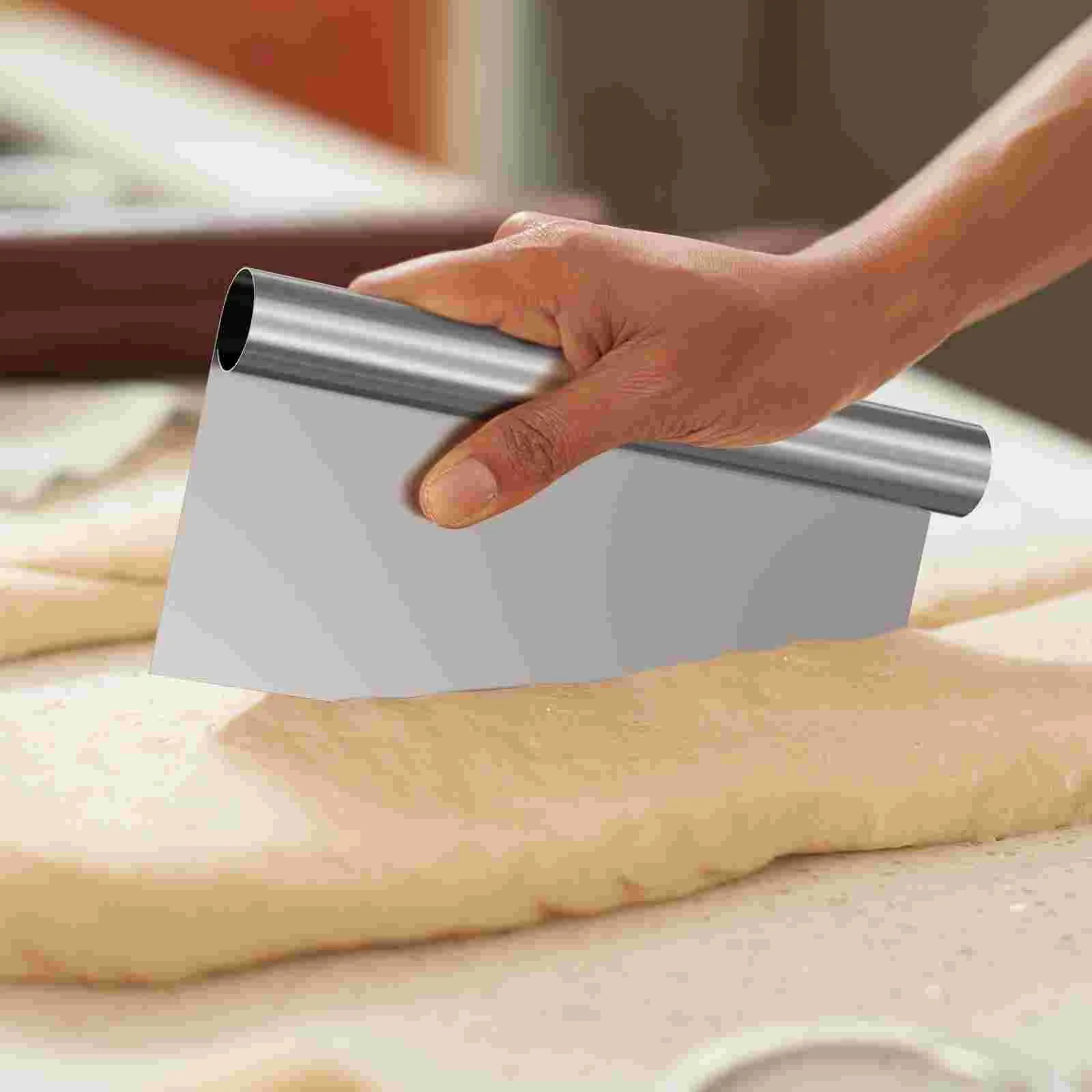 

Bench Scraper Food Tool Stainless Steel Cake Kitchen with Handle Pastry for Baking