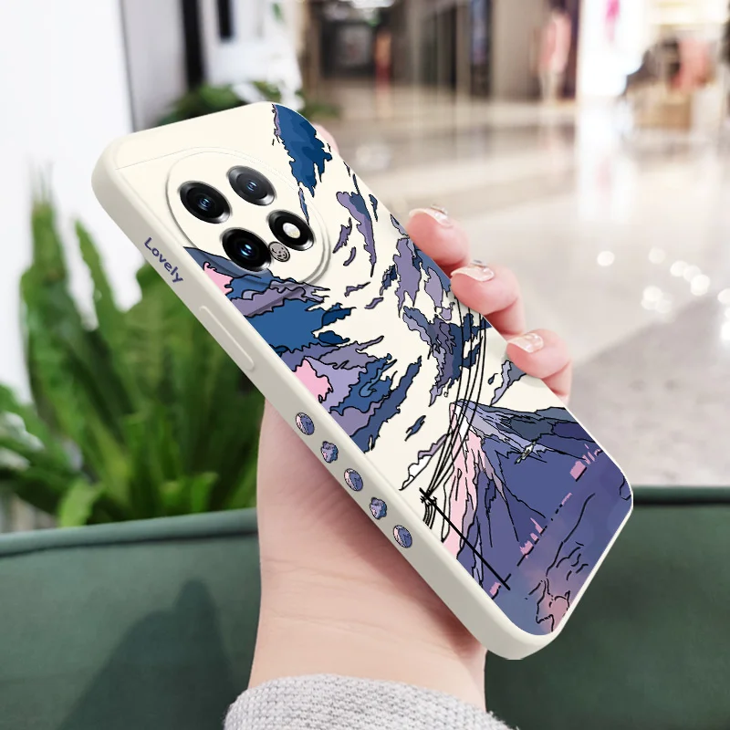 Floating Ash Mountain Liquid Silicone Phone Case