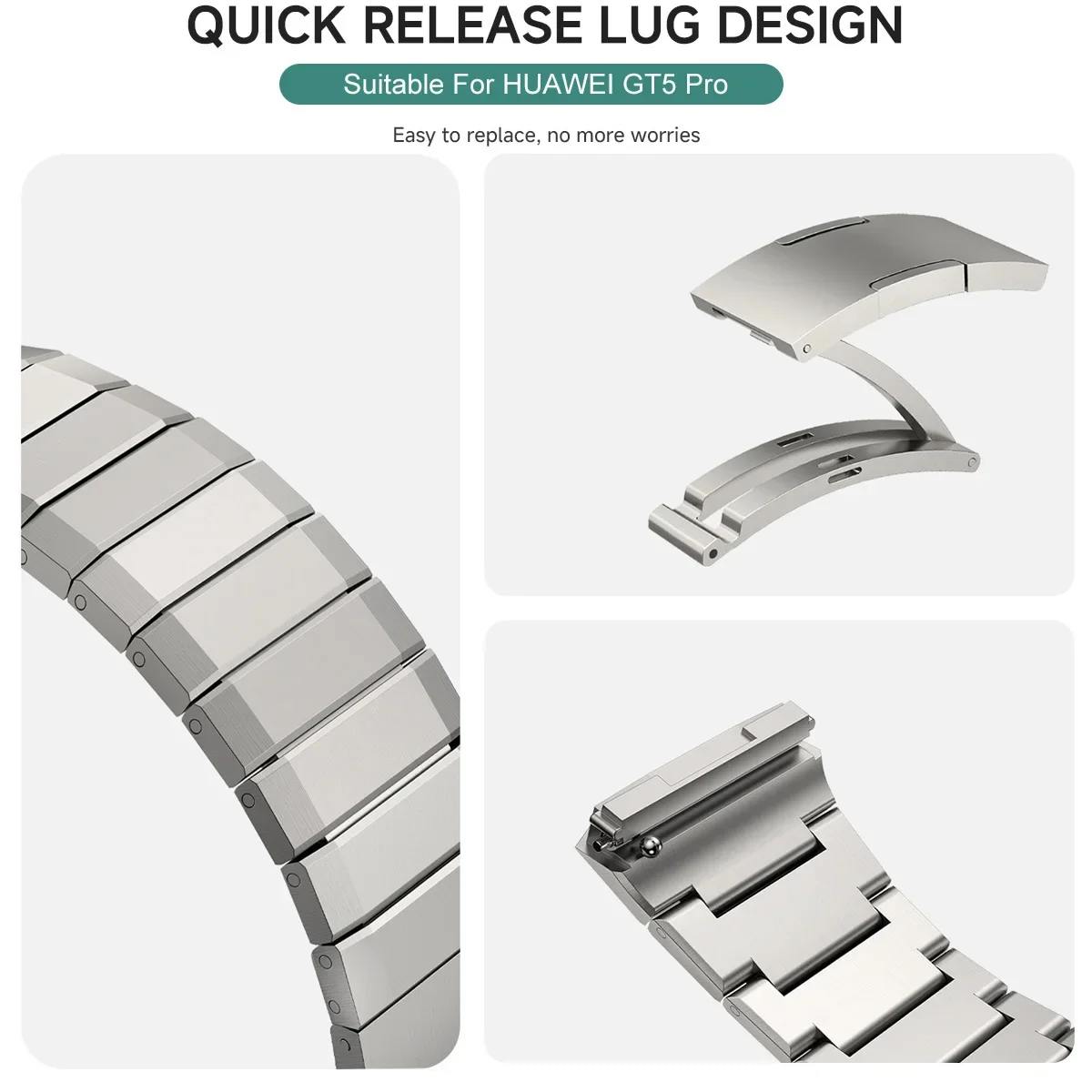 Enhanced Luxury Titanium Strap - Premium Metal Quick Link Bracelet