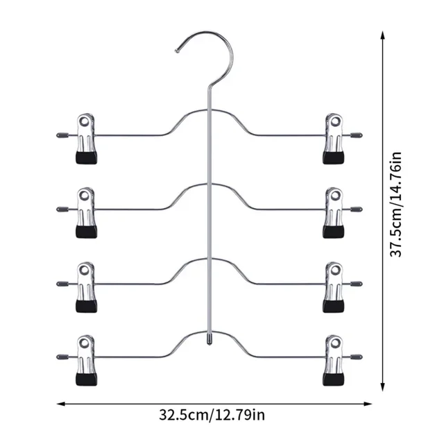 HAOYIJIA 4 Tier Pants Hanger Organizer - Space Saving Closet Storage Rack (Pack Of 3)