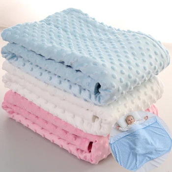75*120 CM Autunno Coperta Del Bambino Caldo Doppio Strato Swaddle Wrap Neonato Termico Morbido Pile Asciugamano Da Bagno Passeggino Coperta