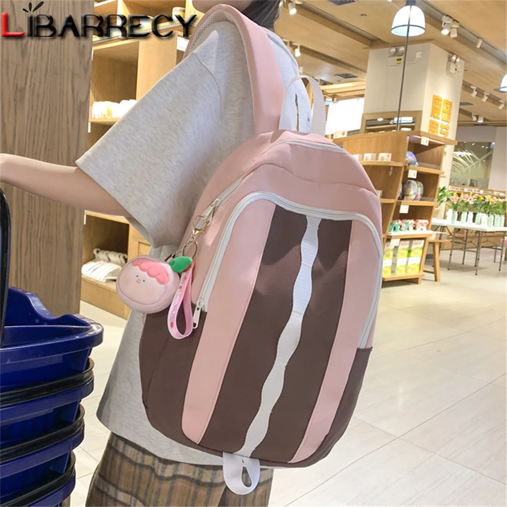 

Panelled Design High Quality Nylon Ladies Backpacks New Large-capacity Women Bags and Teenagers Notes Are Computer Backpacks Sac