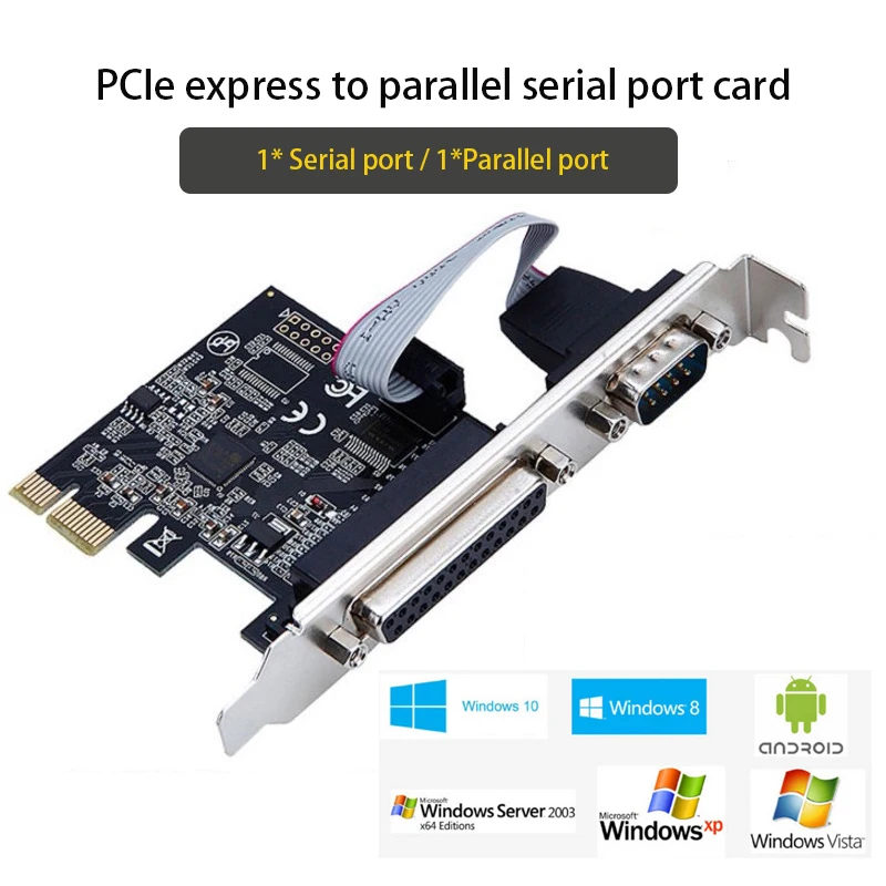 

Game PCI-E Card PCIE Expansion card Riser card PCI-e express to parallel serial port card adapter Converter Asix AX99100 chipset