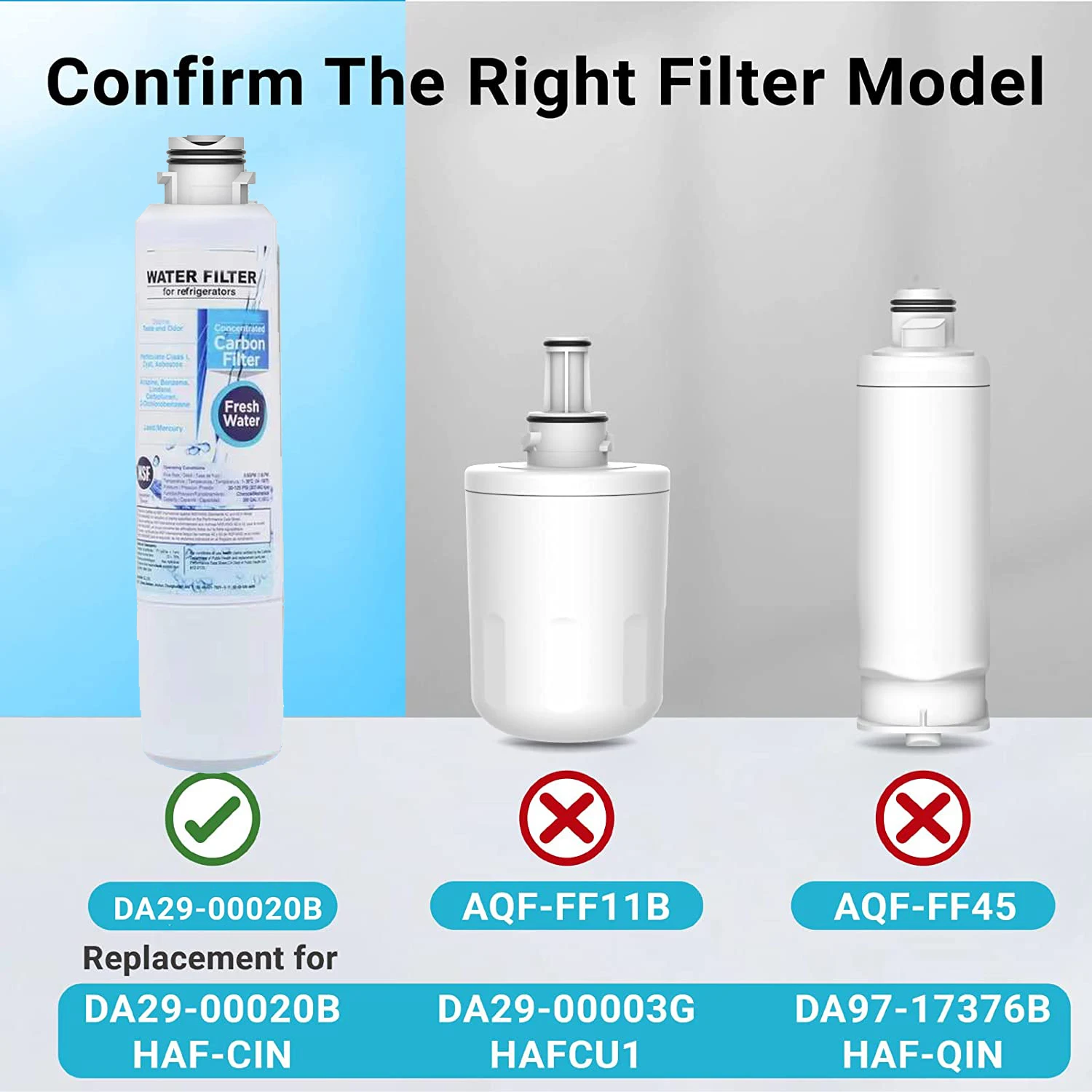 DA29-00020B 냉장고 워터 필터, HAF-CIN/EXP, RF28HFEDBSR, RF263BEAESR, RF263TEAESG