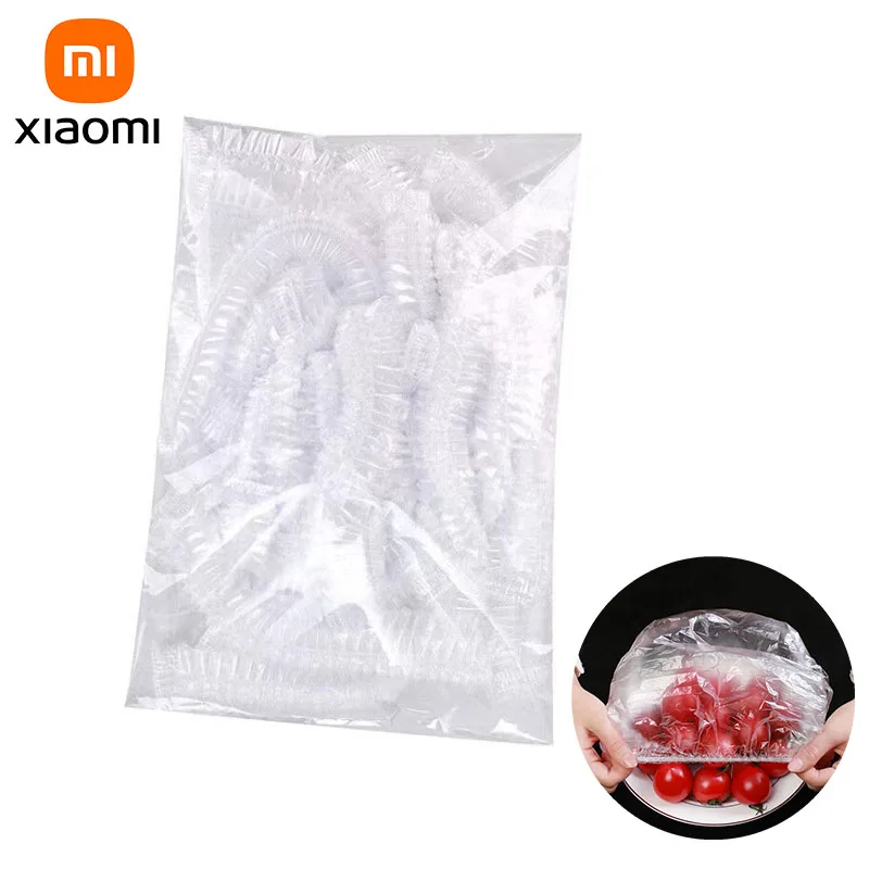 100pcs Xiaomi Disposable Food Cover Kithchen Refrigerator Fruit Food Stretch Leftovers