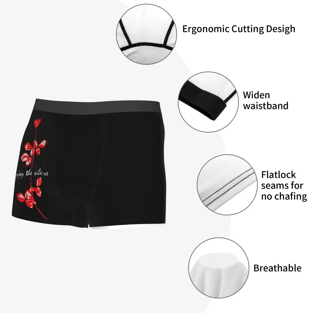 Custom Electronic Rock Depeche Cool Mode Boxers Shorts Men Briefs Underwear Cool Underpants