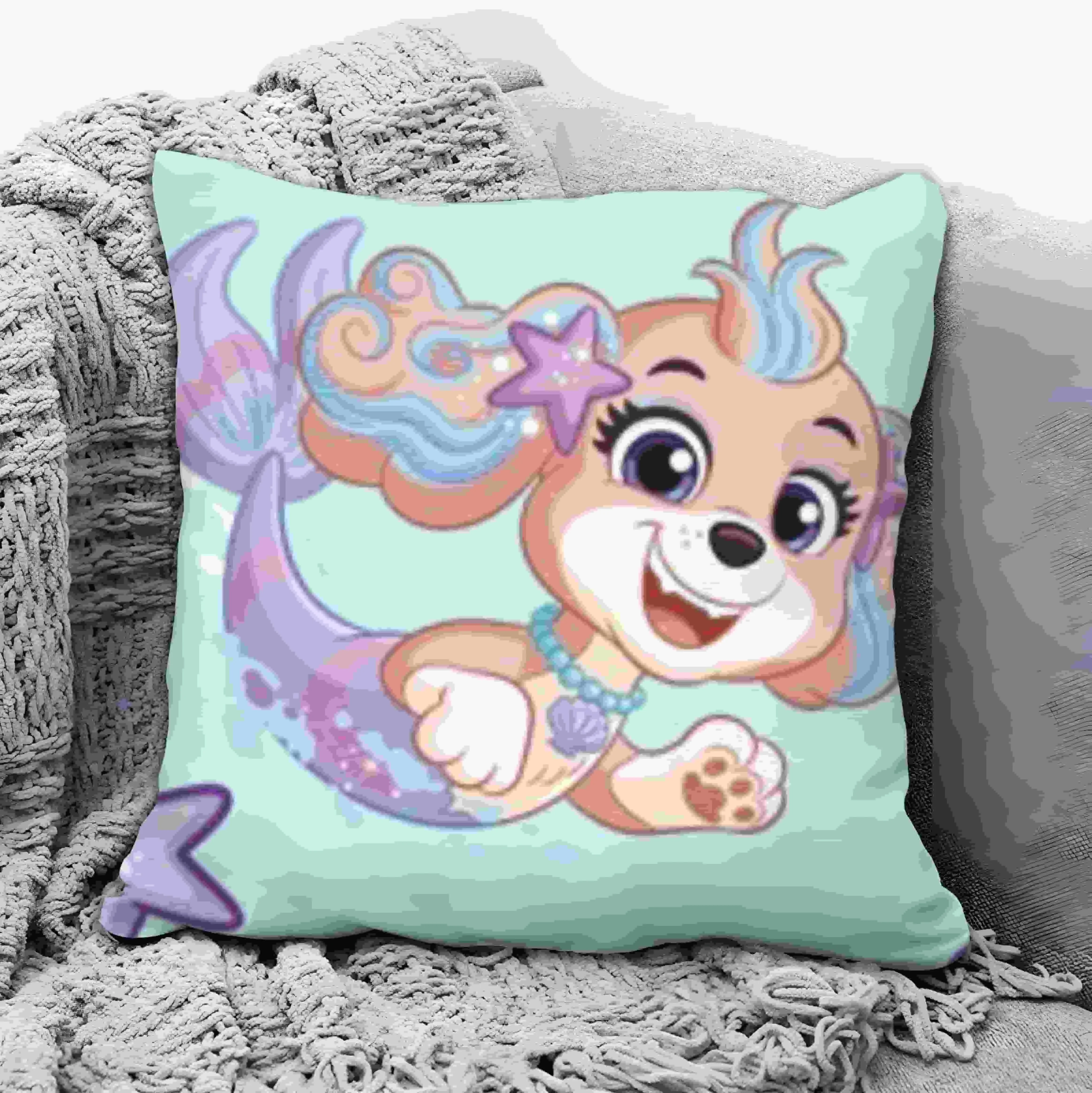 Cartoon Square Pillow Awaii Anime Soft Waist Sofa Cushion Printing Throw Pillow Throw Bedroom Pillows Cute dog
