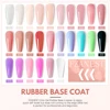 FZANEST Rubber Base Builder Gel for Nails Milky White Gel Nail Polish 5 in 1 Multifunctional Nail Gel Self Leveling Base Gel 6