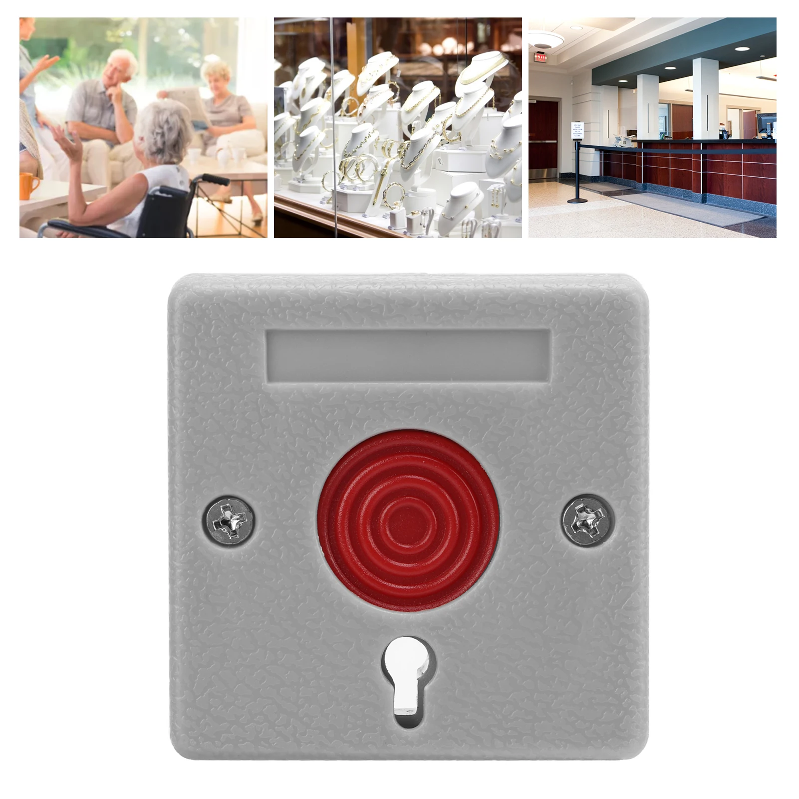 Medical alert button emergency alarm button Button Alarm Emergency Button Outdoor Alarm Panic ABS Anti Theft Emergency Equipment for Nursing Homes Banks