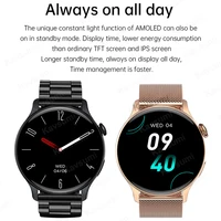 Montre connectée NFC 2026 avec écran AMOLED HD, GPS, suivi sportif, fréquence cardiaque, appels Bluetooth, étanche, pour femmes, cadeau pour femme 5