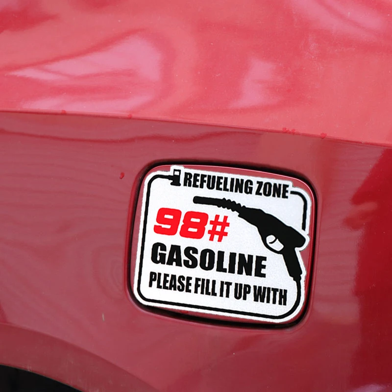 

Car Trim Refueling Area, Fill Up 92 95 98 Topi Vinyl Car Waterproof Sticker 10* 7cm Reflective Warning