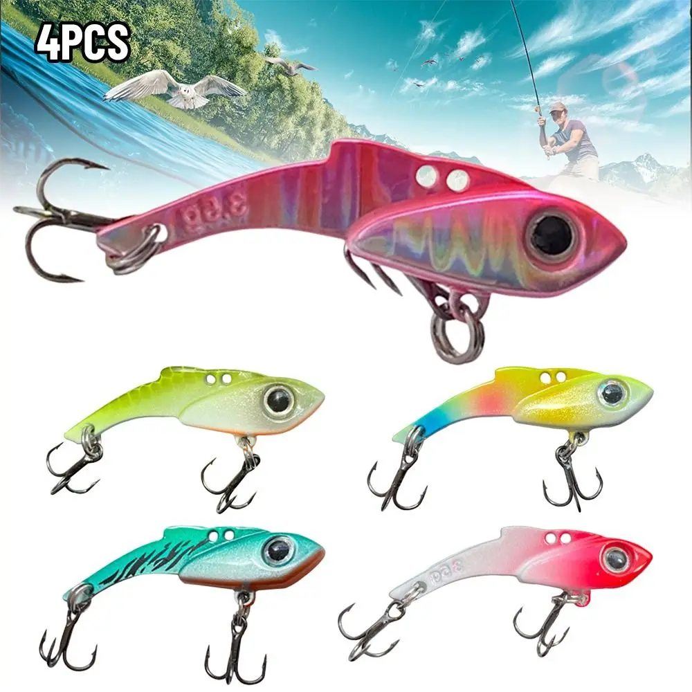 New Arrival 3g/5g Metal Fishing Bait Treble Hook VIB Lure Spoon Metal Sequin  Wobblers Crankbaits Treble Hook Spinner Tackle - AliExpress