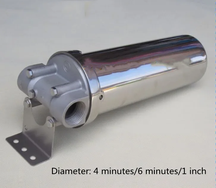 10 inches 304 Stainless steel hot water filter housing 1/2" 3/4" 1' for high temperature high flow