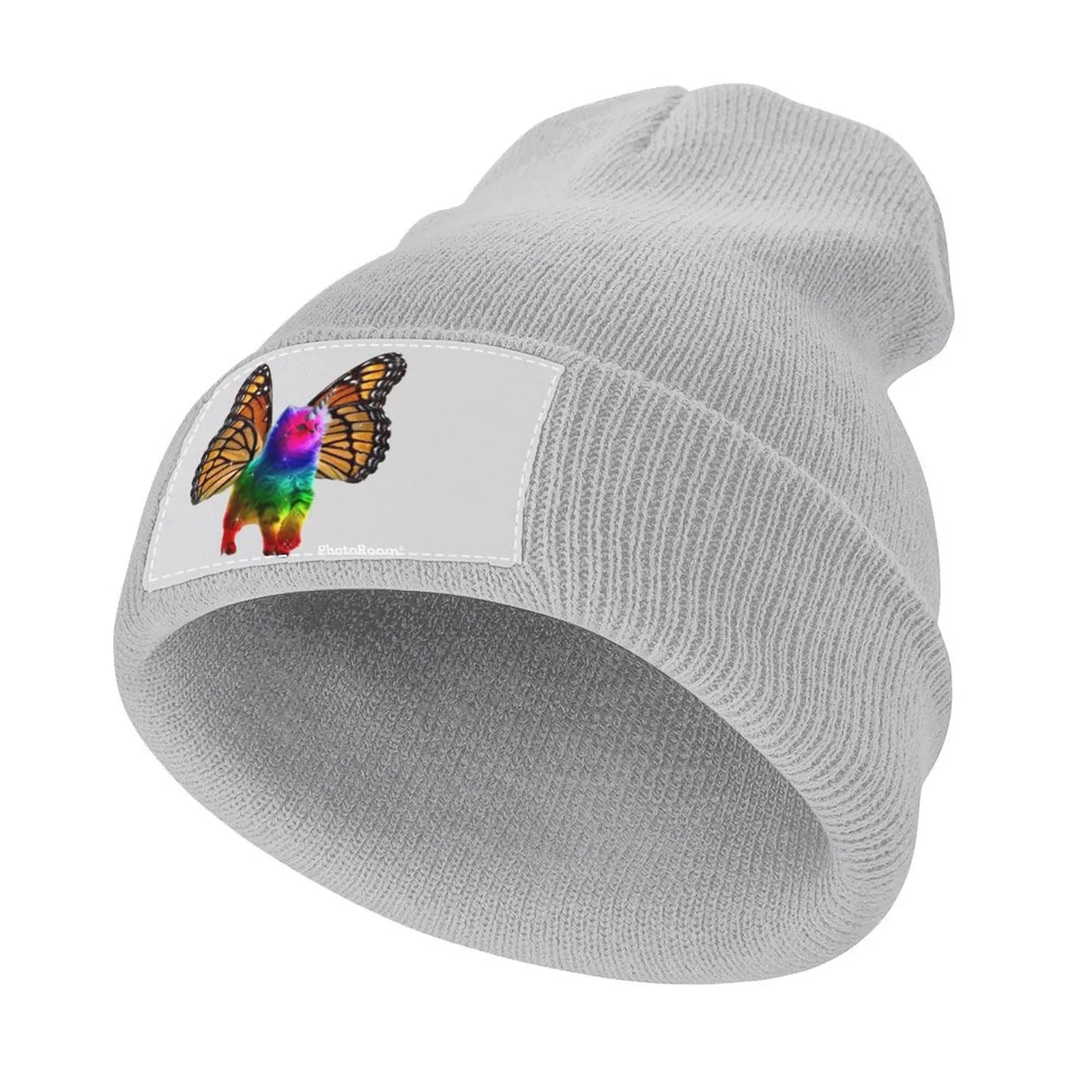 

Butterfly Rainbow Unicorn Kitten Knitted Cap New Hat Gentleman Hat party hats Golf Cap Hat For Men Women's