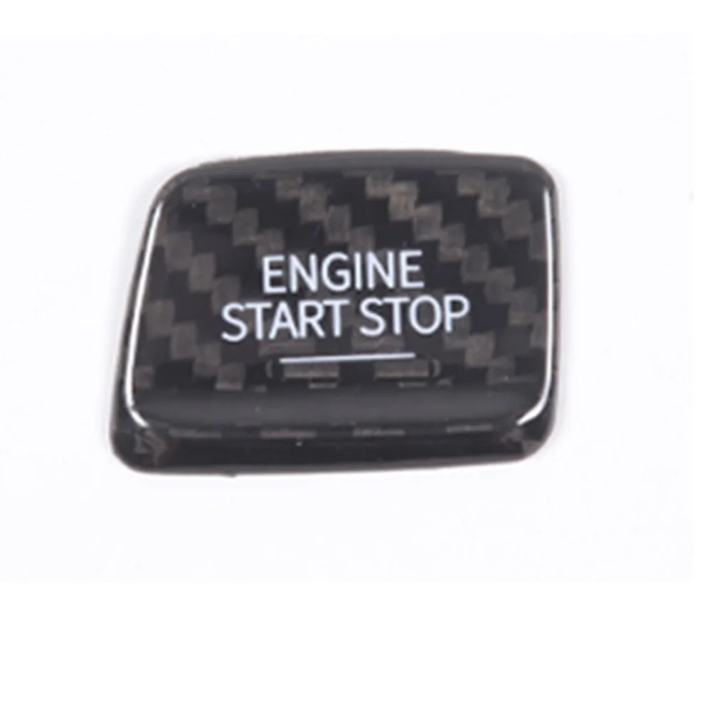 

1 PC Carbon Fiber Car Start Stop Button Trim Cover Fits For Corvette C7 2014-2019 Black/red Auto-styling Car Accessories