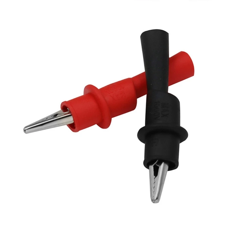 1 Pair Alligator Crocodile Test Clip Clamp Multimeter Tester Probe